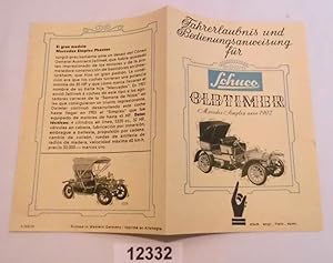 Fahrerlaubnis und Bedienungsanleitung für Schuco Oldtimer Mercedes Simplex anno 1902 - Modellauto