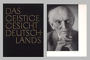 Seller image for Das geistige Gesicht Deutschlands. Photographische Bildnisse von Erich Retzlaff u.a. for sale by Antiquariat Les-art