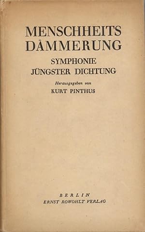 Imagen del vendedor de Menschheitsdmmerung. Symphonie jngster Dichtung. a la venta por Antiquariat Les-art