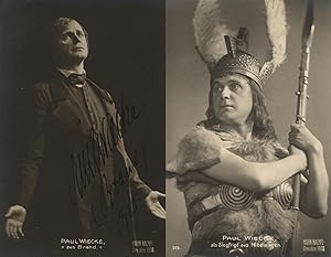 Zwei Rollenportraits als Brand von Ibsen bzw. als Siegfried in "Die Nibelungen". Photopostkarten ...