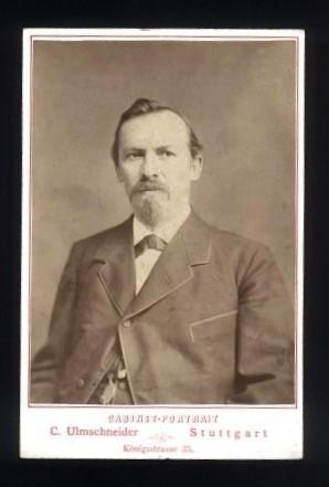 Seller image for Bildnis des Glasblsers und Optikers Friedrich Mollenkopf (1835 Pfullingen - 1881 Stuttgart). Orig.-Photo. for sale by Antiquariat Les-art