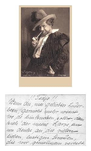 3 Rollen- und Privatportraits, u.a als Wilhelm Tell. Photopostkarten (Orig.-Photos) der Ateliers ...