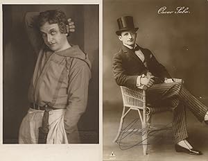 2 Privatportraits des Schauspielers. Photopostkarten (Orig.-Photos) des Atelier Setzer und unbeka...