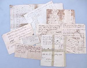 1737-1796 HANDWRITTEN EPHEMERA LEDGER DOCS - COLONIAL PENNSYLVANIA AMERICANA