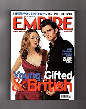 Empire Magazine (UK) - September, 2003. Orlando Bloom & Keira Knightley Cover. Harrison Ford, Cam...