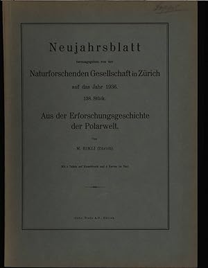 Seller image for Aus der Erforschungsgeschichte der Polarwelt, in: NEUJAHRSBLATT, Nr. 138. Naturforschende Gesellschaft in Zrich. for sale by Antiquariat Bookfarm