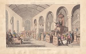 Pfarrer, Syntax Preaching. handkolorierte Aquatinta aus dem Jahr 1813 von Thomas Rowlandson (1756...