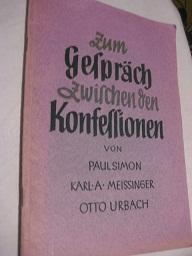 Seller image for Zum Gesprch zwischen den Konfessionen for sale by Alte Bcherwelt