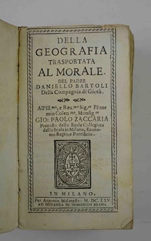 Imagen del vendedor de Della geografia trasportata al morale& a la venta por Studio Bibliografico Benacense