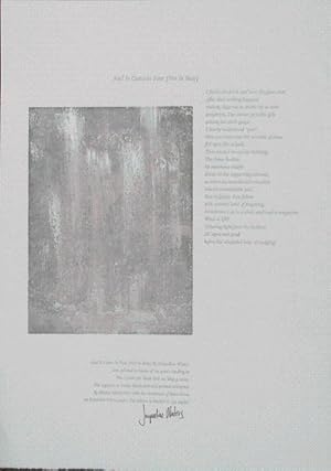 Seller image for And It Came to Pass (Not to Stay) (Signed Broadside Poem) for sale by Derringer Books, Member ABAA