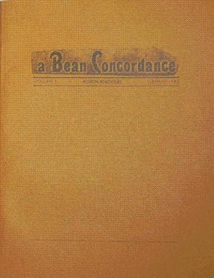a Bean Concordance Volume I (Inscribed)