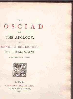 Seller image for The Rosciad and the Apology for sale by Renaissance Books, ANZAAB / ILAB