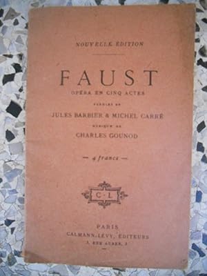 Bild des Verkufers fr (livret) - Faust - Opera en cinq actes - Paroles de Jules Barbier & Michel Carre - Musique de Charles Gounod zum Verkauf von Frederic Delbos