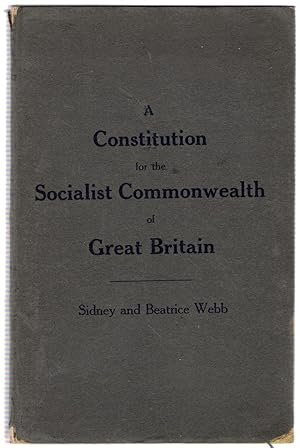 Image du vendeur pour A Constitution for the Socialist Commonwealth of Great Britain mis en vente par Michael Moons Bookshop, PBFA