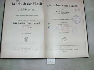 Seller image for Die Lehre vom Schall for sale by Windau Antiquariat