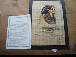 Ägyptischer Kalender auf Original Papyrus gedruckt 1999