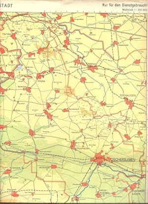 (Karte der) Kreise Oschersleben u. Halberstadt 1:100000