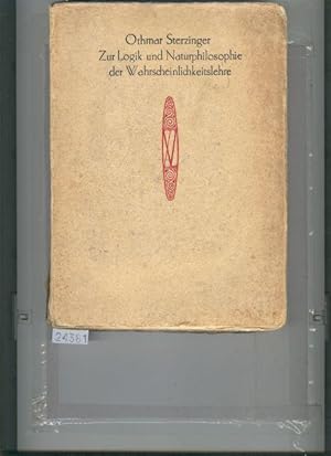 Seller image for Zur Logik und Naturphilosophie der Wahrscheinlichkeitslehre for sale by Windau Antiquariat