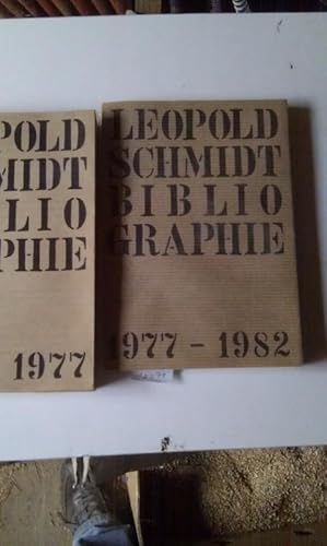 Leopold Schmidt Bibliographie 1930 - 1977 und 1977 - 1982