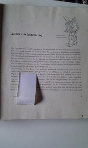 Bild des Verkufers fr Kulturgeschichte der Heilkunde zum Verkauf von Windau Antiquariat