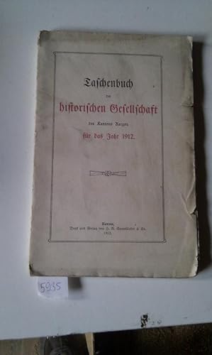 Taschenbuch der historischen Gesellschaft des Kantons Aargau 1912,1900,1896