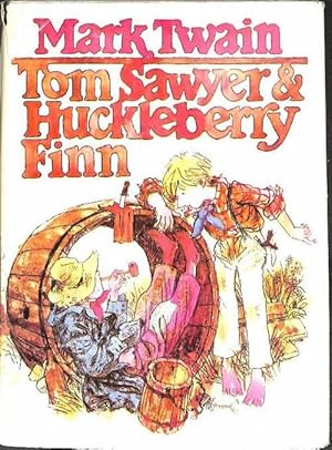 Tom Sawyer und Huckleberry Finn die geschichte eines Ausreißerers von Mark Twain mit Illustration...