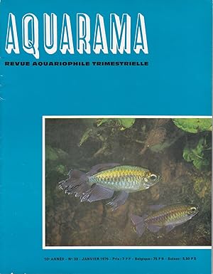 Imagen del vendedor de Aquarama, revue aquariophile trimestrielle. no33 janvier 1976 a la venta por le livre ouvert. Isabelle Krummenacher