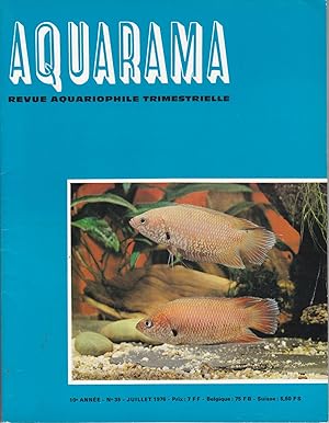 Imagen del vendedor de Aquarama, revue aquariophile trimestrielle. no35 juillet 1976 a la venta por le livre ouvert. Isabelle Krummenacher