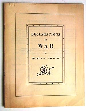 Declarations of War by Belligerent Counties