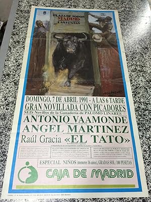 PLAZA DE TOROS MADRID LAS VENTAS - Gran novillada con picadores - Domingo, 7 de Abril de 1991