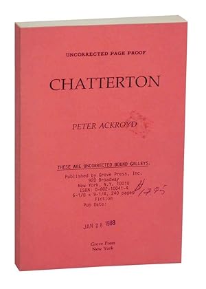Bild des Verkufers fr Chatterton zum Verkauf von Jeff Hirsch Books, ABAA
