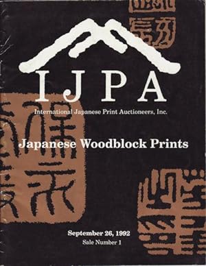 IJPA Japanese Woodblock Prints. September 26, 1992. Sale Number 1.
