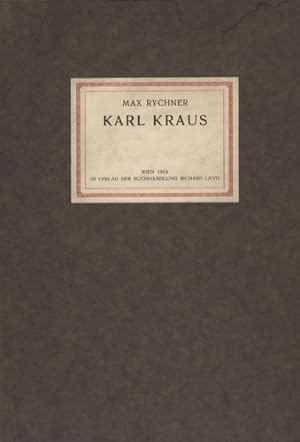 Seller image for Karl Kraus. Zum fnfundzwanzigsten Jahrestag des Erscheinens der 'Fackel'. for sale by Georg Fritsch Antiquariat