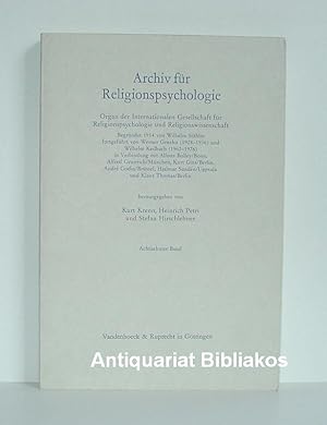 Immagine del venditore per Archiv fr Religionspsychologie / Archive for the Psychology of Religion (Organ der Internationalen Gesellschaft fr Religionspsychologie). Achtzehnter (18.) Band. venduto da Antiquariat Bibliakos / Dr. Ulf Kruse