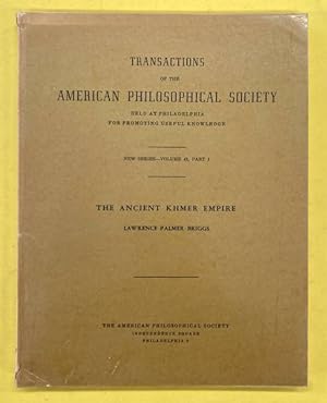 Bild des Verkufers fr The Ancient Khmer Empire Transactions of the American Philosophical Society New Series Volume 41, Part 1 1951. zum Verkauf von Frans Melk Antiquariaat