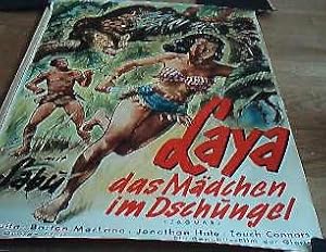 FILMPLAKAT. LAYA, DAS MÄDCHEN IM DSCHUNGEL >> Jaguar<< (1955). Regie : George Blair. Mit Sabu. De...