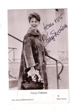 CORNELIA "CONNY" FROBOESS, (geb.1943, deutsche Schauspielerin und Sängerin). Autograph. Handschri...