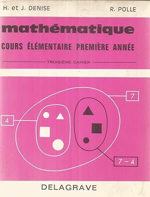 Mathématique - cours élémemtaire première année - troisième cahier