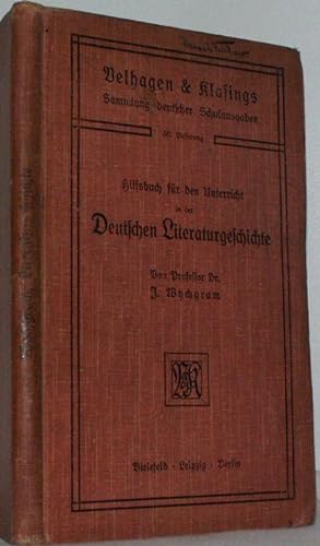 Imagen del vendedor de Hilfsbuch fr den Unterricht in der deutschen Literaturgeschichte a la venta por Steffen Gnther - Versandantiquariat