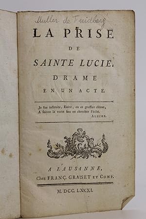 La Prise de Sainte Lucie Drame en un Acte