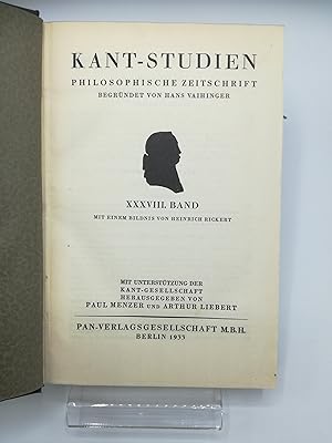 Kant-Studien. Philosophische Zeitschrift. Begründet von Hans Vaihinger.
