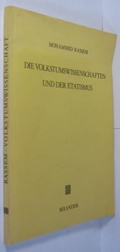 Immagine del venditore per Die Volkstumswissenschaften und der Etatismus. venduto da Rotes Antiquariat