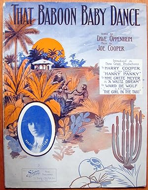 Image du vendeur pour That Baboon Baby Dance. Vintage Sheet Music. mis en vente par Ken Jackson