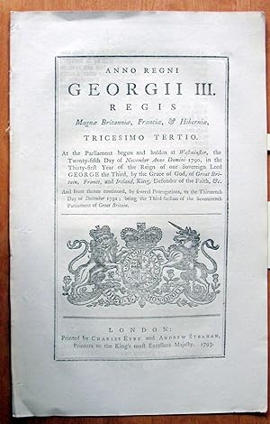 Anno Regni Georgii III. An Act for Amending and Enlarging the Powers of an Act, Made in the Thirt...
