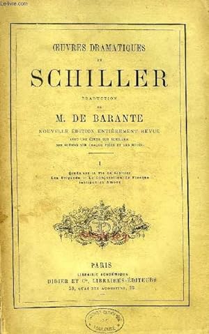 Seller image for OEUVRES DRAMATIQUES DE SCHILLER, 3 TOMES for sale by Le-Livre