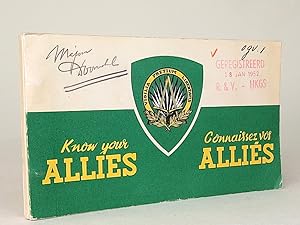 Imagen del vendedor de Know Your Allis / Connaissez vos Allies. a la venta por Librarium of The Hague