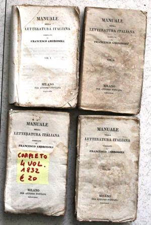 Manuale della letteratura italiana - in 4 vol