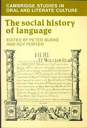 Immagine del venditore per The Social History of Language (Cambridge Studies in Oral and Literate Culture) venduto da CHARLES BOSSOM