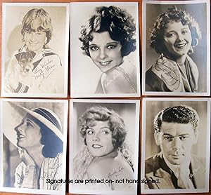 Lot of Six Vintage Photos 1930s Hollywood Stars.