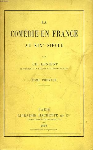 Seller image for LA POESIE PATRIOTIQUE EN FRANCE AU XIXe SIECLE, TOME I for sale by Le-Livre